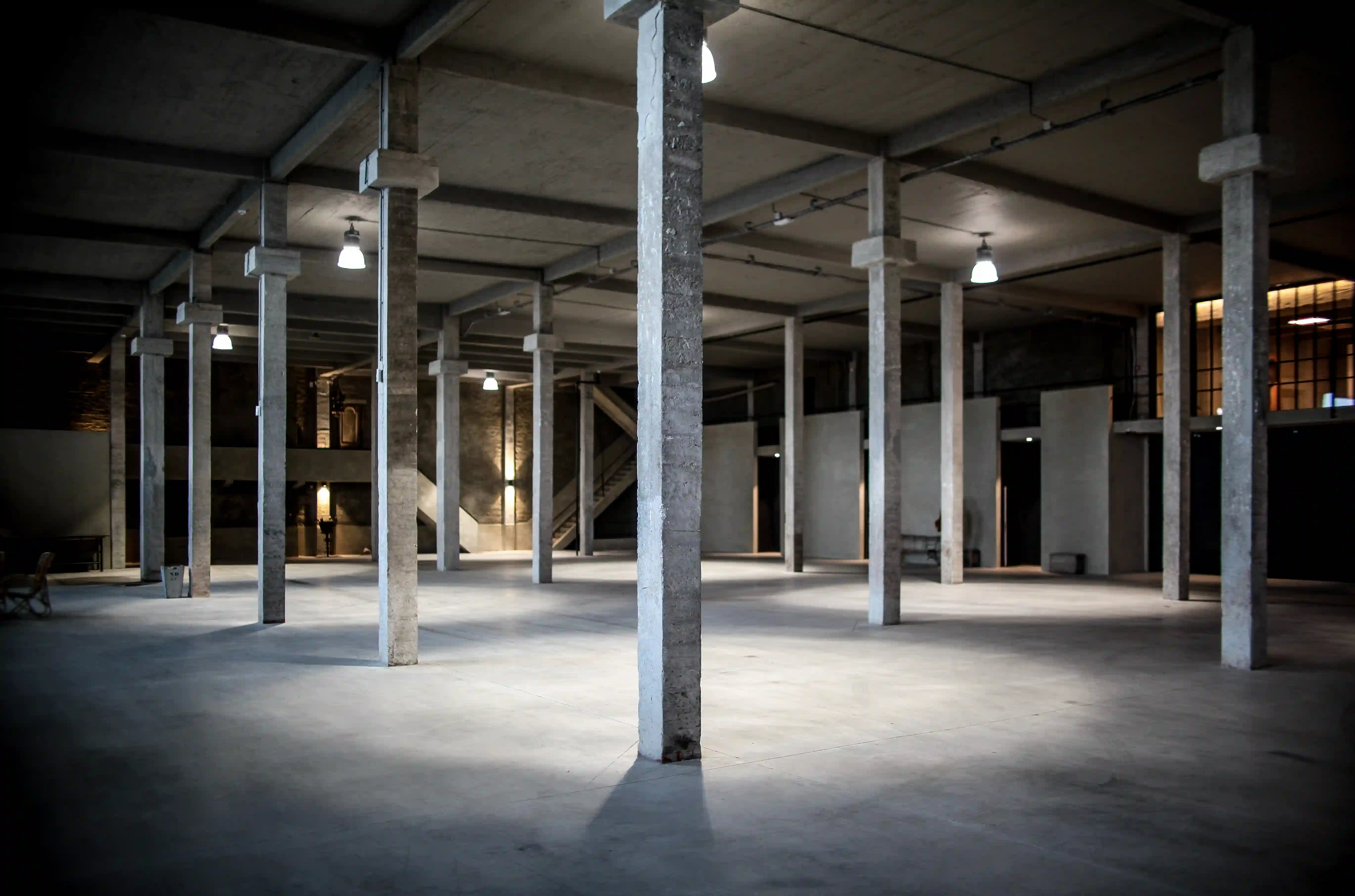 Guests exploring the industrial corridors and event halls of SILO Brussels