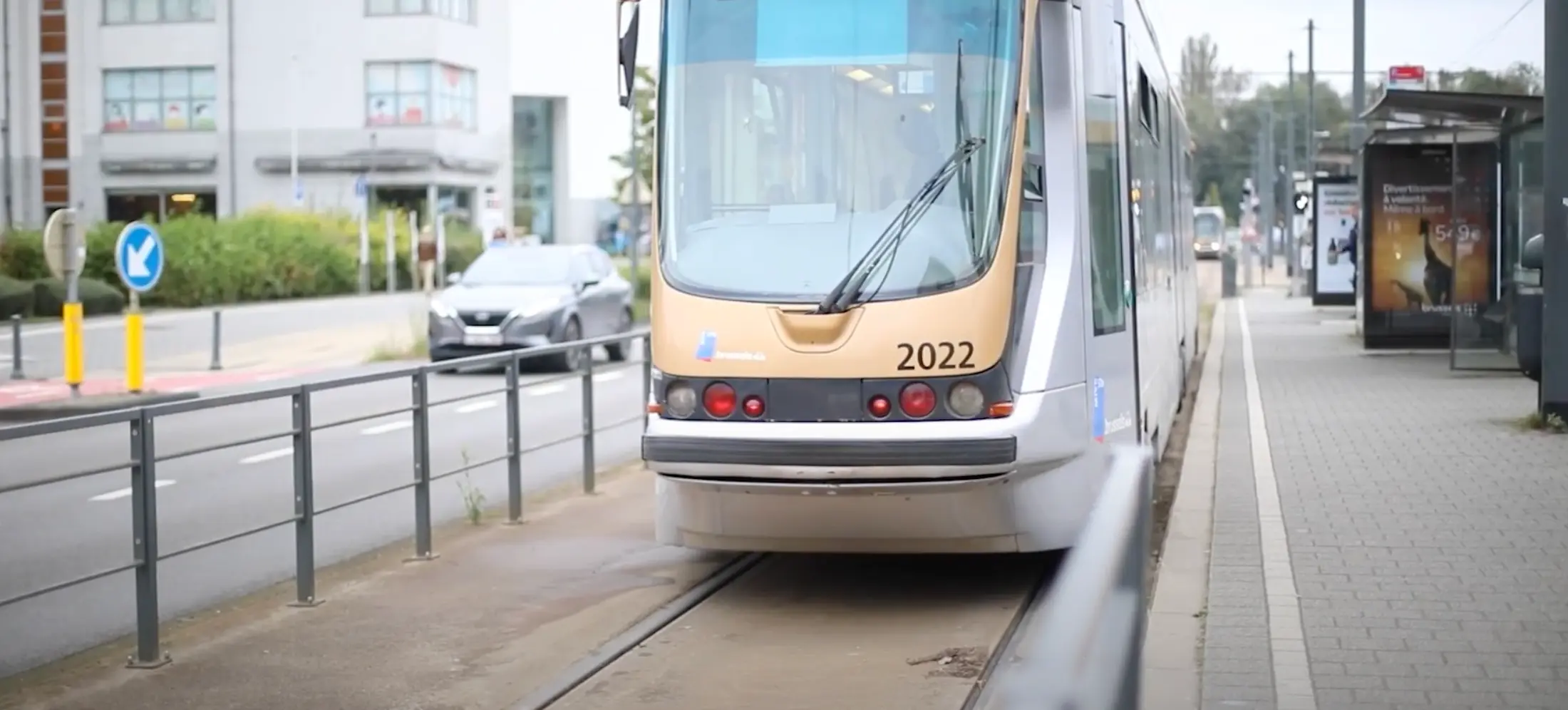 Brussels tram providing sustainable transport to SILO